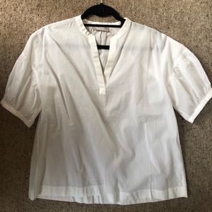 Everlane Split Neck Puff Sleeve Air Shirt 6 NWOT